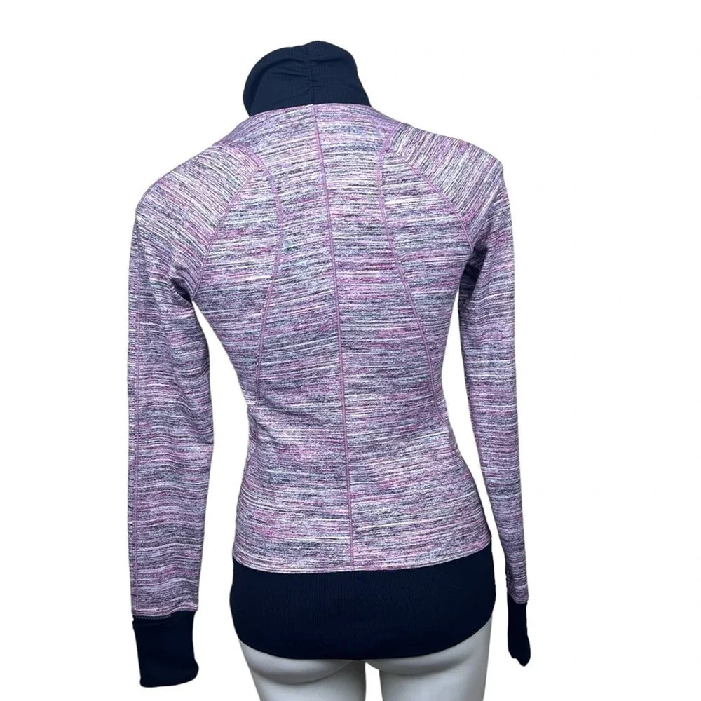 Lululemon Runderful 1/2 Zip Space Dye Camo Berry Rumble Multi / Black